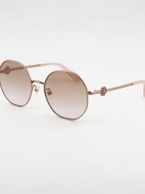 Kate Spade VENUS/F/S 0000 M2 Women Sunglasses Gold Round Frame, Brown Lenses
